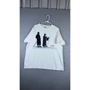 Cyrk T-Shirt Mens XL White Good Vintage 1987 Aspen Skiing Graphic USA Made 11704